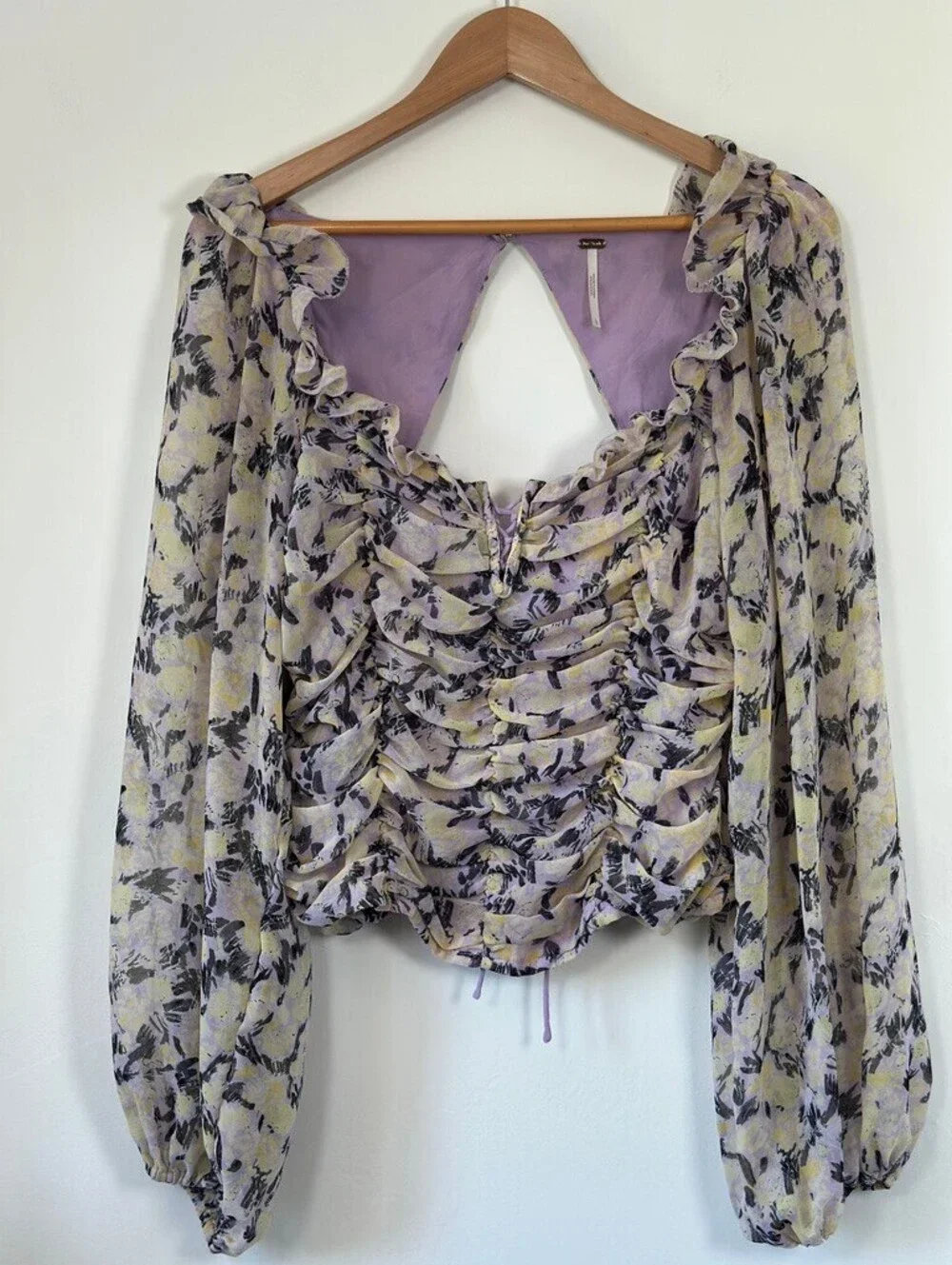 Free People Mabel Printed Blouse in Garden Combo Size L
